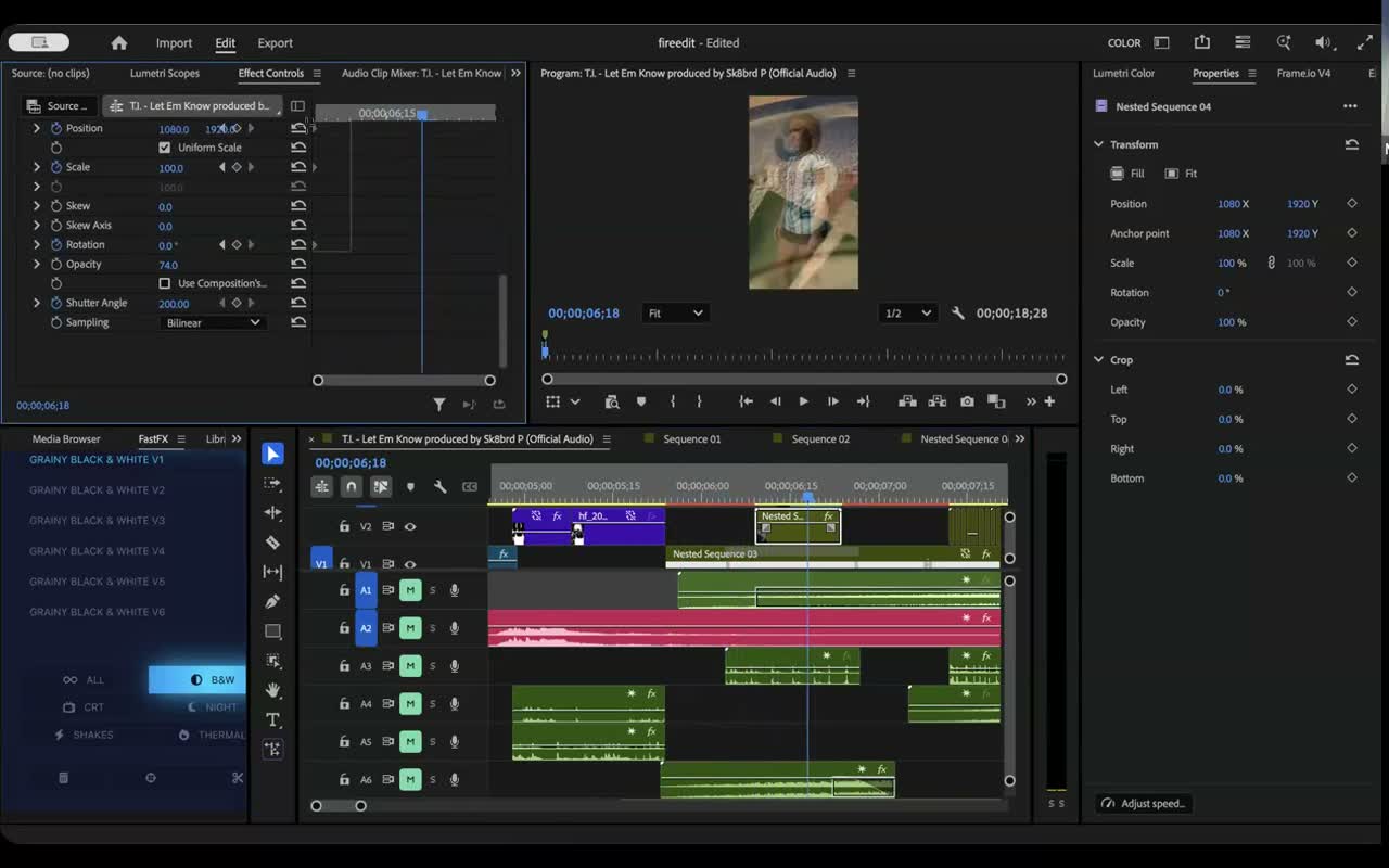 Frames from the Edit Bootcamp recordings