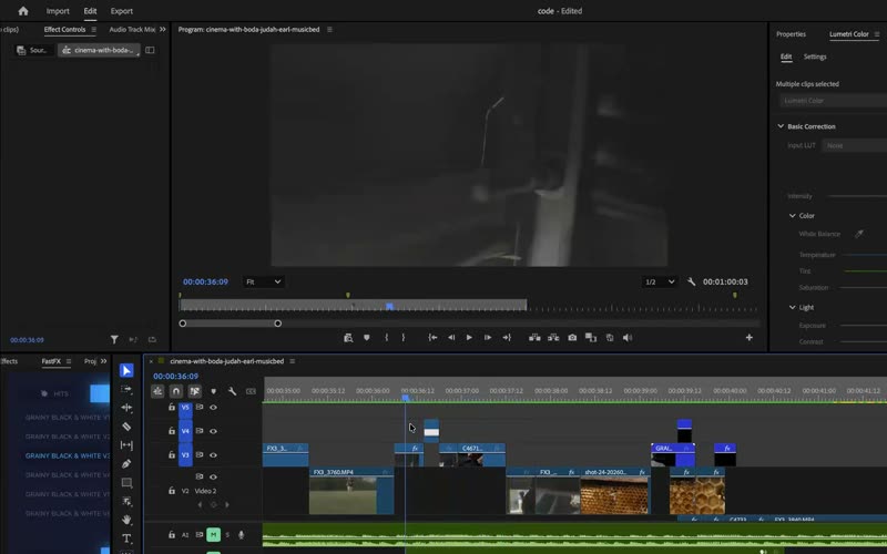 Color and grade session from call 6
